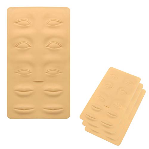 Pinkiou 6 PCS 3D Microblading Tattoo Practice Skin for Eyebrows Lips Permanent Cosmetic Makeup Training Fake Skin for Beginners and Experienced Tattoo Artists