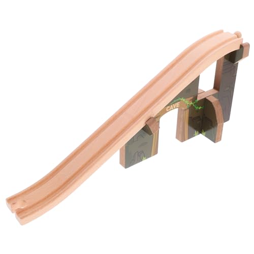 Milisten DIY Wooden Railway Track Educational Toy Train Track Bridge Set for Boys and Girls Plaything