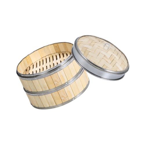 Phantasmia 天然竹製蒸し器 セット ? 寸二構造で点心や餃子に最適 高温耐性 蒸気が均一に循環