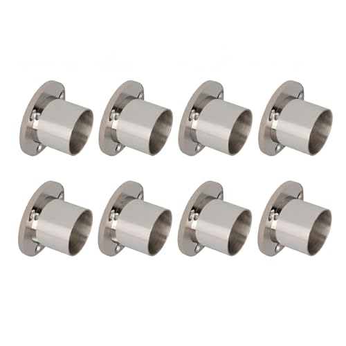 Image of Stainless Steel Wall to Wall Bracket, 30mm, Pack of 8 | Curtain and Wardrobe Rod, Rust-Resistant, Strong Hold