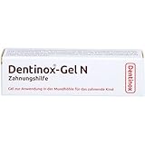 Dentinox Gel N Zahnungshilfe - Zuckerfrei mit entzündungshemmender Kamillentinktur - Die millionenfach bewährte Hilfe beim Durchbruch der ersten Zähnchen, Geschmacksneutral - 10g