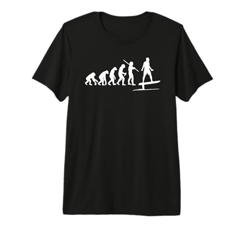 Efoil Funny Evolution Surfbrett Premium T-Shirt