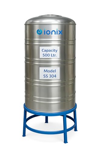 Image of IONIX Stainless Steel Water Tank 500L - 100% Food Grade SS 304 - Long Life, Zero Maintenance - Rust-Proof, Durable Storage for Drinking Water, Free installation in Delhi /NCR