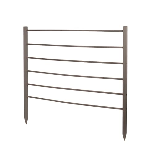 UNUS Rankhilfe aus Holz, 100 cm hoch, Grau, Wetterfeste Pflanzenstütze für Garten & Gewächshaus, einfache Montage