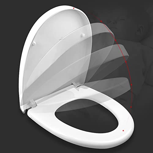 Abattant WC allongé stable en plastique blanc anti-desserrage - 4