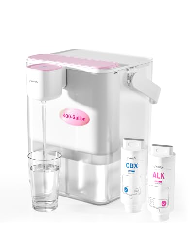 Image of Frizzlife MD40 Alkaline Electric Water Filter Dispenser, 18-Cup | NSF /ANSI Certified, 400-Gallon, Alkaline Mineral Water, Countertop Rechargeable Instant System, 6 Months Filter Life Pitcher