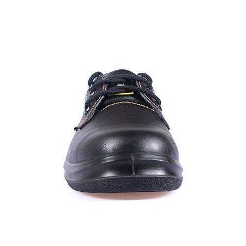 KPR Men's O010 Black Leather CSA Approved Green Triangle Comfort Oxford LACE UP Slip Resistant Safety Shoes - Image 3