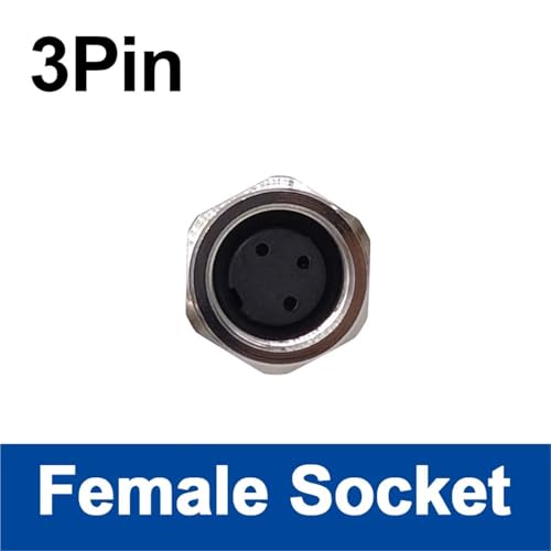 Conector de sensor M16 circular J09 hembra industrial de 3 pines 2