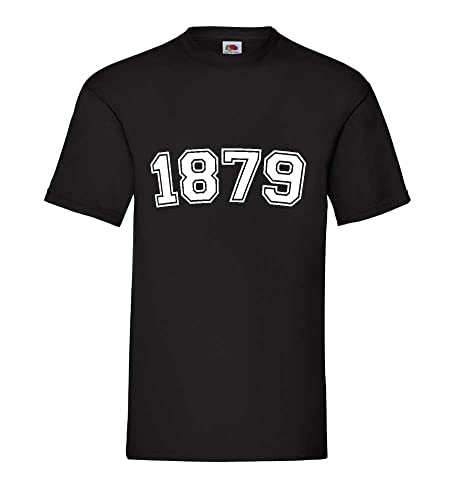 T-shirt noir 1879 homme XXXL col rond maille douce résistante