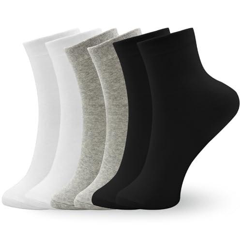 VEGCOO 6 Paires Chaussettes Femme, Chaussettes Femmes en...