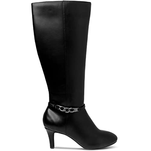 Karen Scott Womens Hanna Faux Leather Tall Mid-Calf Boots3