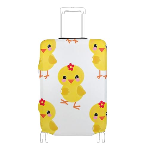 Joisal Luggage Protector Custom Suitcase Covers Cute Yellow Chickens Protective Print Flight Travel Suitcase Sleeve, XL, Fits 29-32 Inch Case