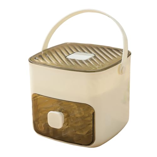 Máquina de hielo portátil for congelador con depósito de hielo. Diseño rápido y compacto for encimera y cajón de almacenamiento. Funcionamiento con un solo toque for uso en casa, oficina y hogar.(Whit