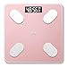Lwieui Bilancia per grasso corporeo ricaricabile USB per grasso corporeo con 59 dati articolo Connessione BT Trasmissione vocale per peso corporeo (colore: oro rosa, dimensioni: 26x26cm)