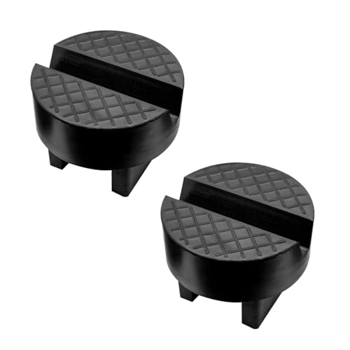 Image of 2 PCS Car Jack Stand Support Pad, Universal Floor Jack Stand Rubber Pad Guard Adapter, Unique Design Slotted Frame Rail Pinch Welds Protector for Floor Jacks, Car Accessories