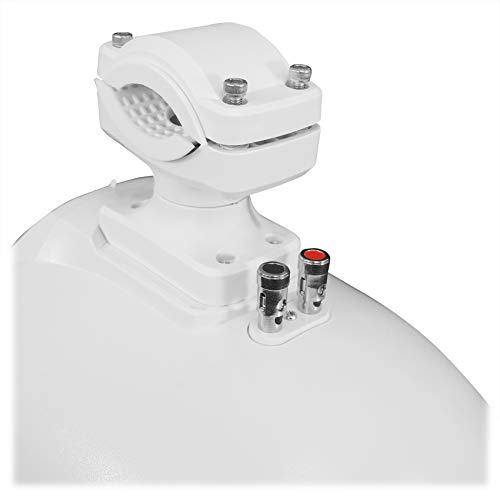 Image of Rockville RWB90W 8-in Marine Wakeboard Swivel Tower Speakers-White 600W Peak /400W RMS per Pair, Waterproof, Stainless Hardware, 2-Pairs