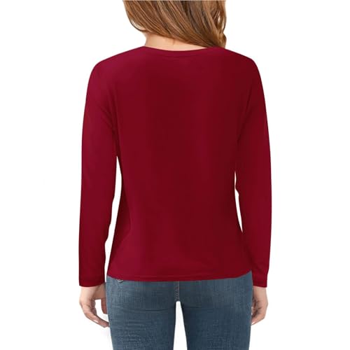 Girls Long Sleeve Pullover Shirt Crewneck Layering Soft Fall Tshirts Simple Solid Round Neck Simple Kids Toddler Tees2