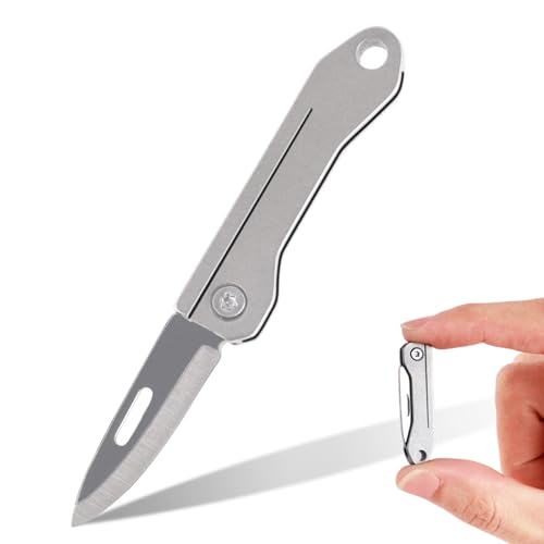 PAYFULLY Mini EDC Messer, Edelstahl Taschenmesser Klein,...