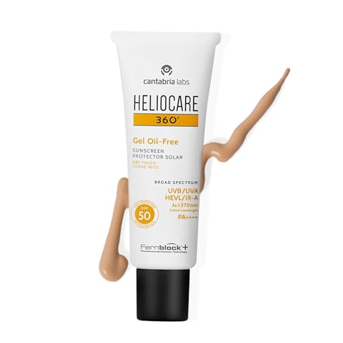 Cantabria Labs - Heliocare 360º Gel Oil-Free SPF 50-50ml - Gel - Piel Grasa o con tendencia acnéica - Protección Solar Avanzada Antioxidante
