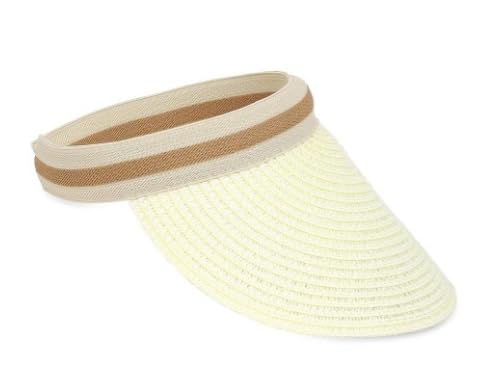 Image of Straw Sun Visor for Women