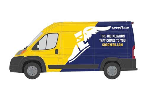 Modelo 2019 Ram ProMaster 2500 Cargo Van 1:64 miniatura 2