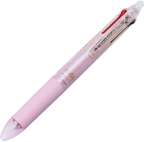 Pilot FriXion Ball Slim Erasable Pen - 0.38mm, 3 Colors (Black, Red, Blue), Pearl Pink Body