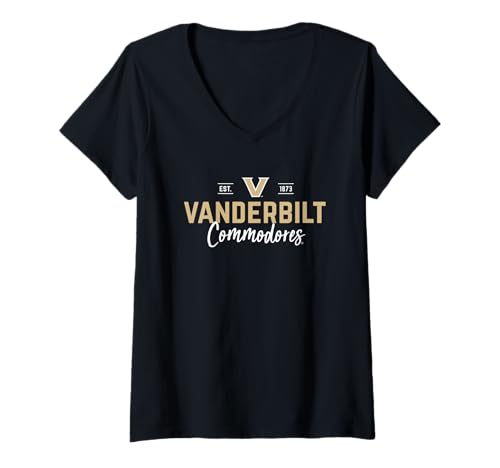 Womens Vanderbilt Commodores Rated Officially Licensed V-Neck T-Shirt