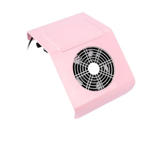 Colector de polvo de uñas con ventilador de 40W y aspiradora de succión fuerte rosa