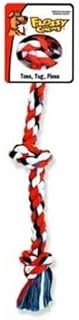 FLOSSY CHEWS COLOR 3 KNOT ROPE TUG DOG TOY