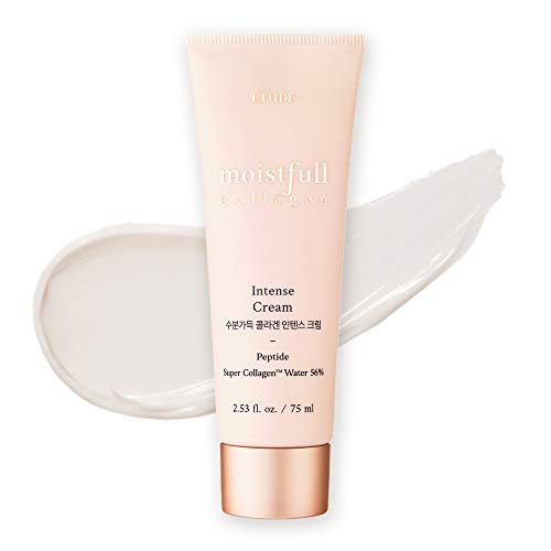 ETUDE HOUSE Moistfull Collagen Intense Cream (75ml) Tube | Intense Hydrating Super Collagen Skin Care Cream | Korean Facial Moisturizing Cream with Low-molecular Peptides included for All Skin Type