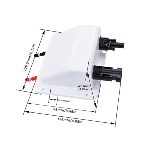 ACOLY Solardach-Durchführungskabel-Anschlussdose mit 10 cm UV-beständigem Verlängerungskabel und wasserdichten IP68-Solarsteckern für Wohnmobile/Wohnmobile (weiß)