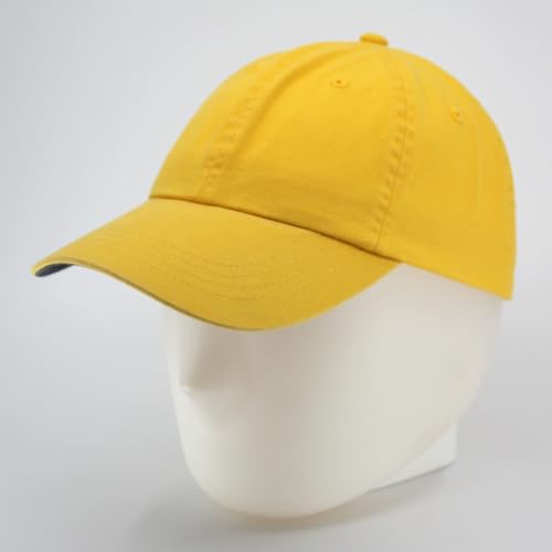 Image of Classic Washed Cotton Baseball Cap - Vintage Adjustable Dad Hat, Curved Bill for Men Women, Outdoor Everyday Wear