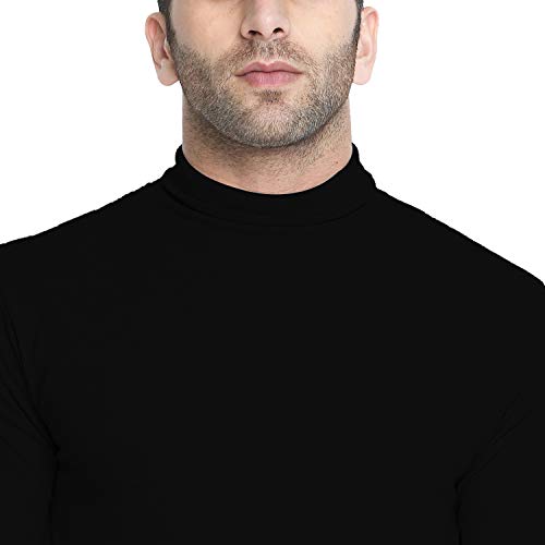Image of CHKOKKO Men's Winter Wear Cotton High Neck Full Sleeves Regular Fit T-Shirt