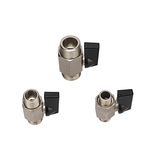 Válvula de bola de latón miniatura 1/4" 3/8" 1/2" BSP para interruptor y accesorio de tubería 5