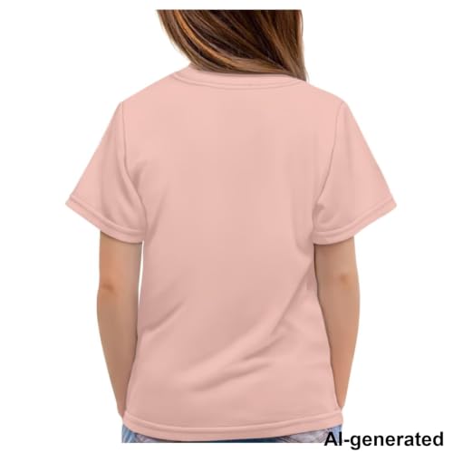 Image of Novelty 3D Graphic T Shirts for Kids Crew Neck Funny Animal Print Short Sleeve Girls Tshirts 3-16 Years