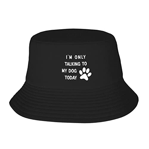 Sombrero Tipo Bucket Es Curioso Que Solo Hable con Mi Perro Los Mejores Amantes De Los Perros Moda Sombrero para El Sol Plegable Gorro Safari para Viaje Exteriores Senderismo