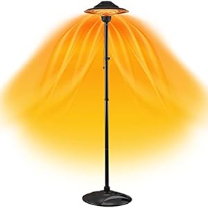 DONYER POWER Elektrische Terrassenheizung, elektrische Terrassenheizung, Gartenheizung, wasserdicht, für den Innen- und Außenbereich, freistehend, wasserdicht für den Außen- und Außenbereich