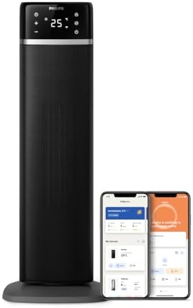 Philips Calefactor de torre Serie 5000 conectado, 2000W, hasta 50...