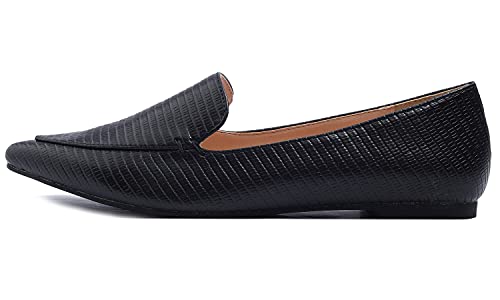 Image of FEVERSOLE Women's Loafer Flat Pointed Fashion Slip On Comfort Driving Office Shoes