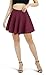 Urban CoCo Women's Basic Versatile Stretchy Flared Casual Mini Skater Skirt (X-Large, Wine Red)