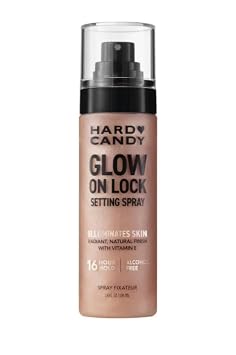 HardCandy Glow On Lock Setting Spray, Alcohol-Free, 16 Hour Hold, Luminous Finish 3.4oz/fl Pack of 1