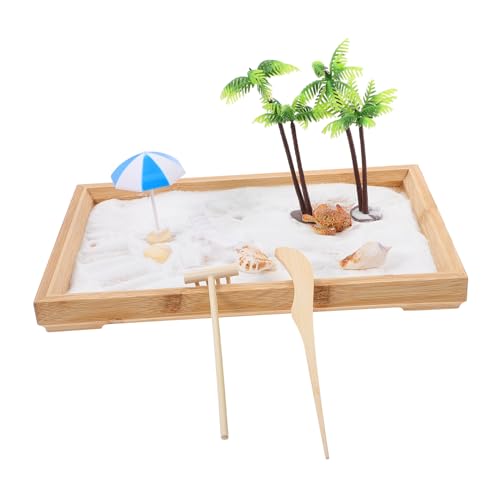 FELTECHELECTR Ocean Scene Table Meditation Miniature Landscape Desktop Tray for Boys and Girls Adults Present
