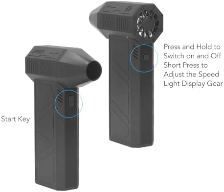 Super Powerful Turbo Fan Brushless with USB Rechargeable for Dust Snow Blowing, 130000RPM Handheld Electric, 52m / S Wind Speed Duster Fan