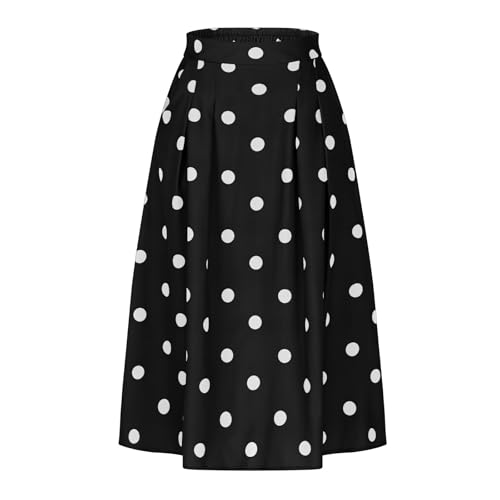 Womens Polka Dot Maxi Long Midi Knee High Loose Fit Skort for Women Skirts 2025 Y2K3
