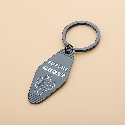 Image of CENWA Halloween Gifts Cute Ghost Keychain Future Ghost Halloween Accessories Spooky Jewelry (future ghost K)