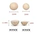 120 PCS Half Wooden Beads, Natural Split Wood Balls, Unfinished Half Round Wood Beads for DIY Projects Crafts (25mm, 20mm)