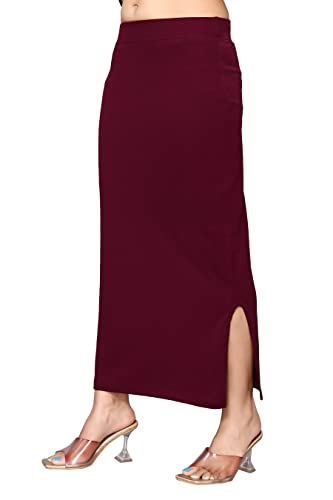 Image of Yashika Women Yashika Women's Full Elastic Lycra Blend Saree Shapewear Petticoat(New-Shape Sky Blue-XL)