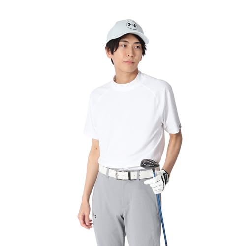 アンダーアーマー（UNDER ARMOUR） ゴルフウェア 半袖 Match play モックネック シャツ 6003634 100（ホワイト/ＬＬ/Men's）