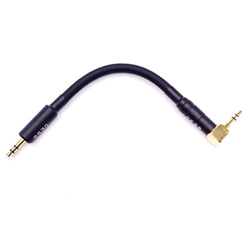 Cable de audio auxiliar 3.5 mm ángulo recto a recto 7.62 cm miniatura 5