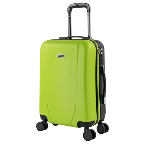 Itaca - Maletas De Viaje Cabina. Maleta Cabina 55x40x20 - Maletas De Cabina Con 4 Ruedas - Maletas De Viaje Pequeñas Ligeras. Trolley Cabina Equipaje De Mano. Maleta Cabina 71150, Pistacho-Antracita